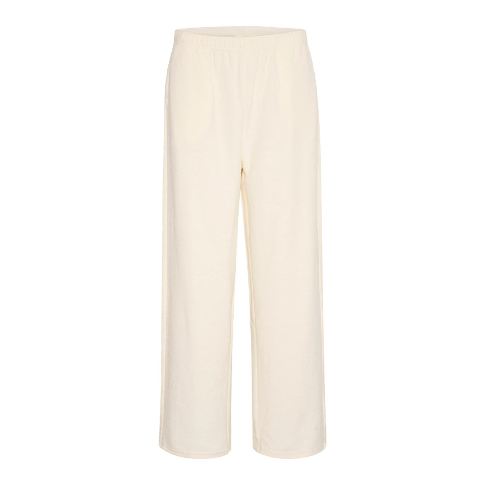 Cream Eggnog Sweatpants Losse Pasvorm Stijl Beige Dames