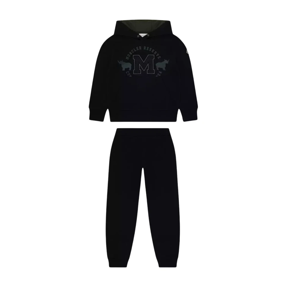 Moncler Marinblå Huva Barn Tracksuit Blue, Unisex