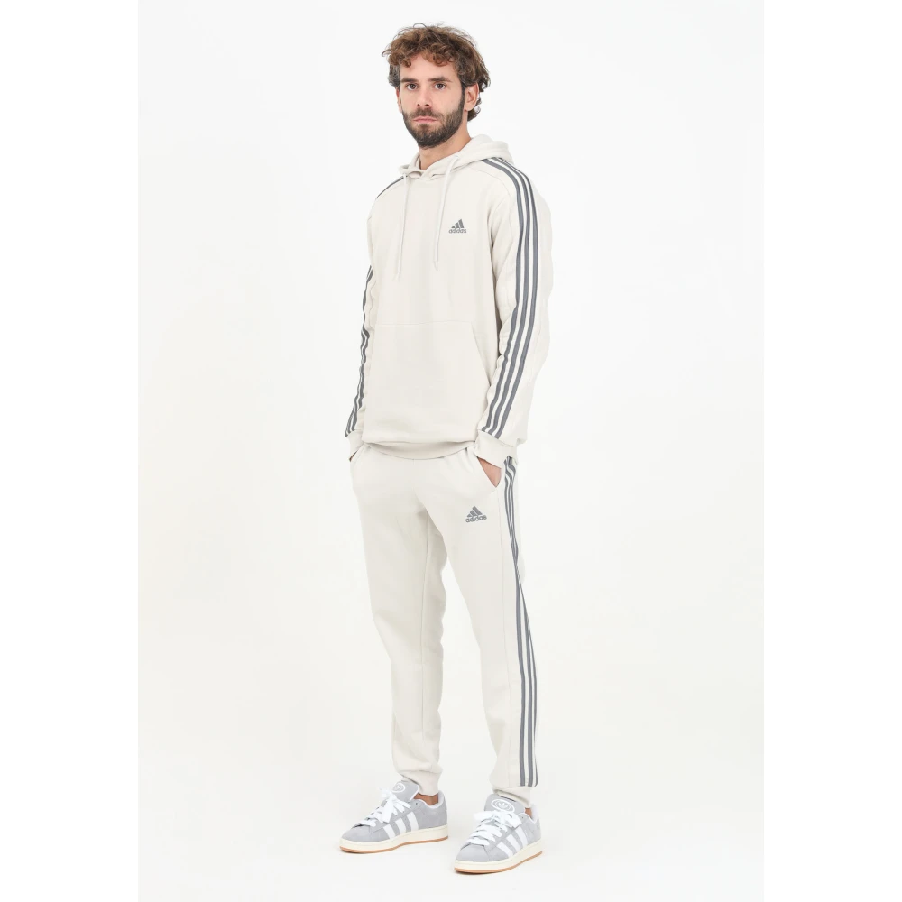 Adidas French Terry Tapered Cuff 3-Stripes Sweatpants White Heren