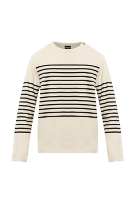 Randig Crewneck-tröja