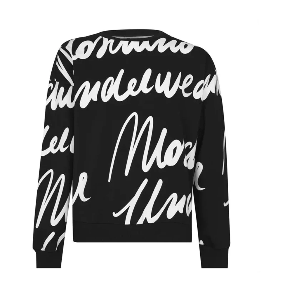 Moschino Zwarte Logo Katoenen Sweatshirt voor Heren Black Heren