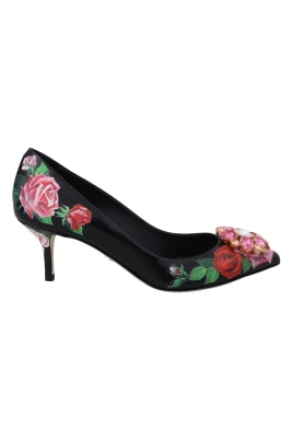 Blommig Kristallklack Pumps