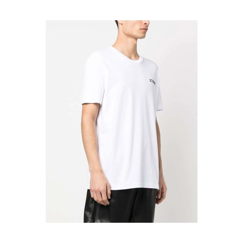 Iceberg Grafische Print Katoenen T-shirt White Heren