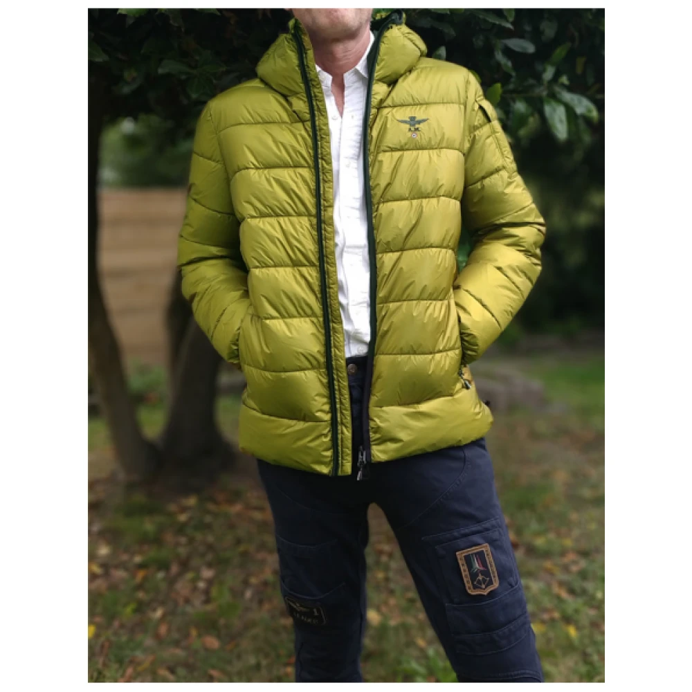 aeronautica militare Gewatteerde jas met capuchon Green Heren