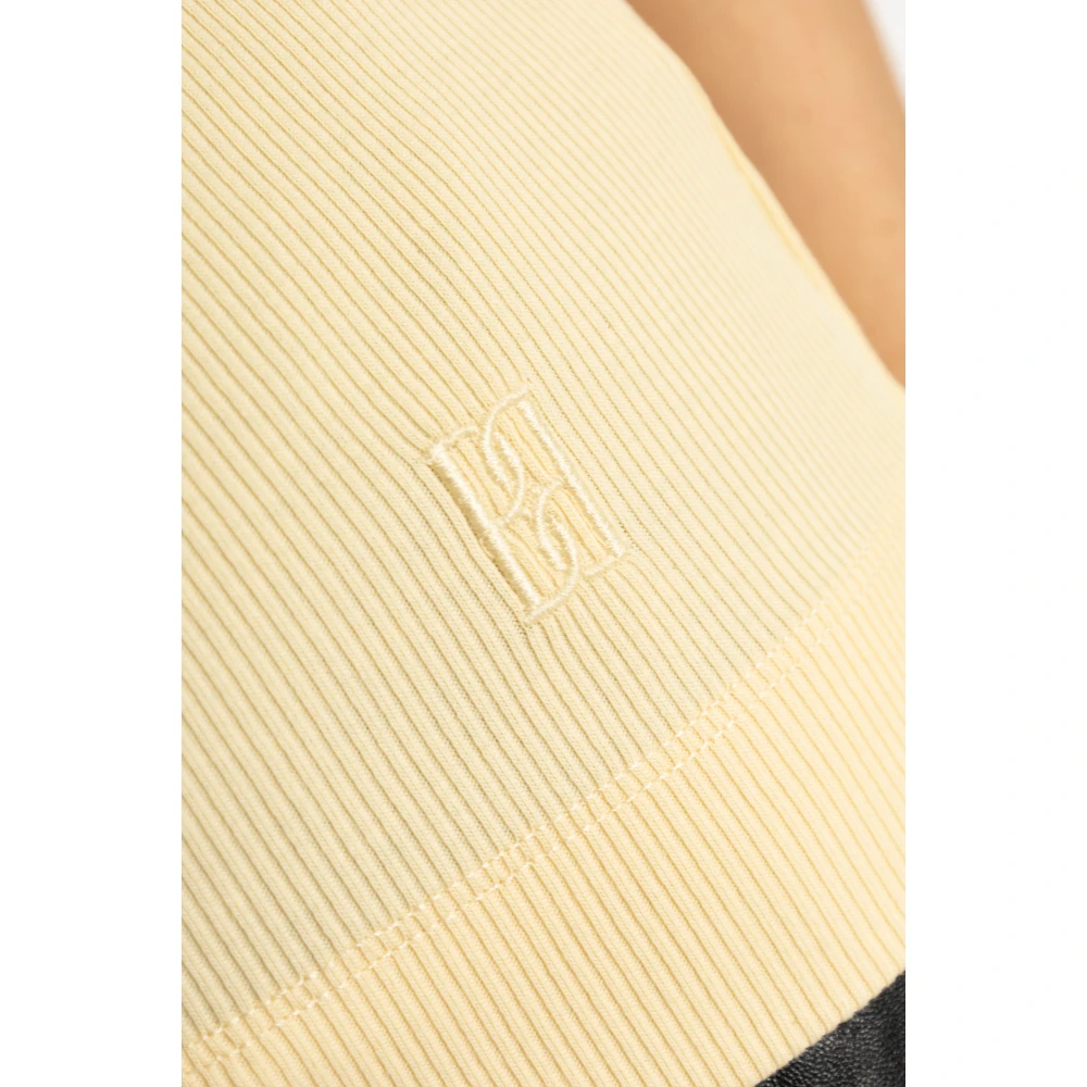 By Malene Birger Geribbelde top Amani By Herenne Birger Yellow Dames