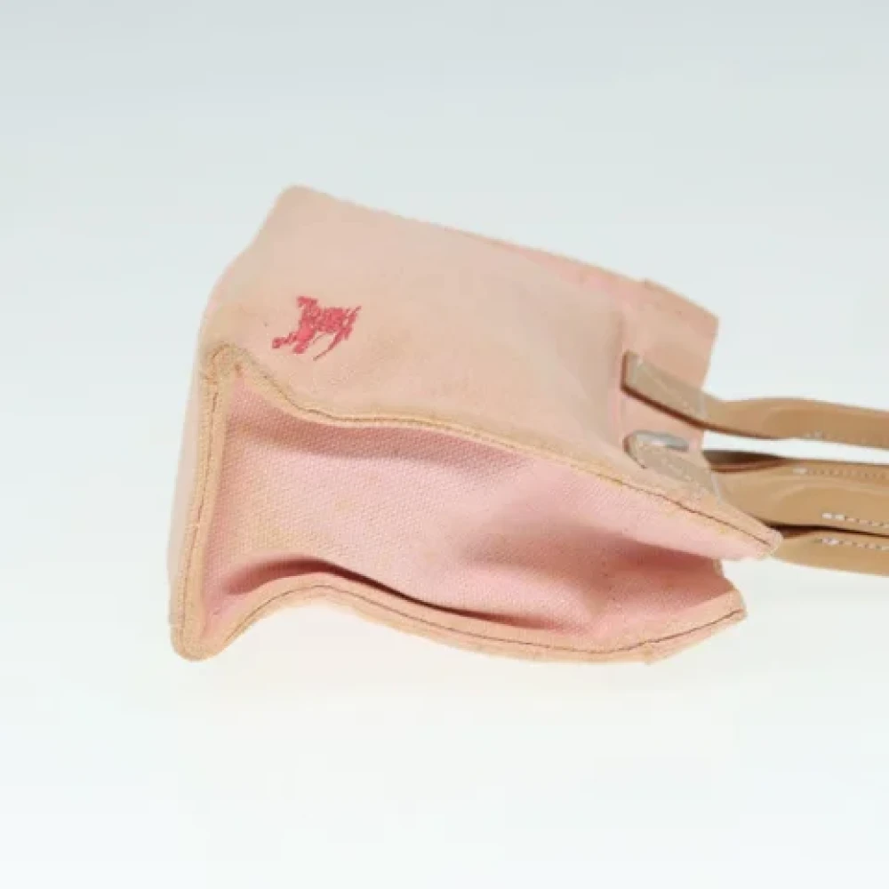 Burberry Vintage Pre-owned Canvas handbags Pink Dames