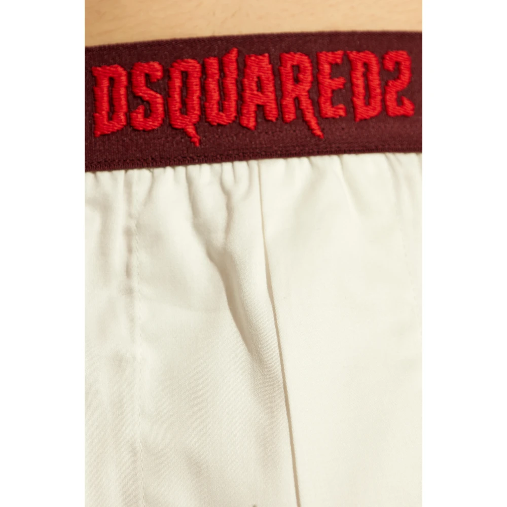 Dsquared2 Pyjamabroek met logo White Heren
