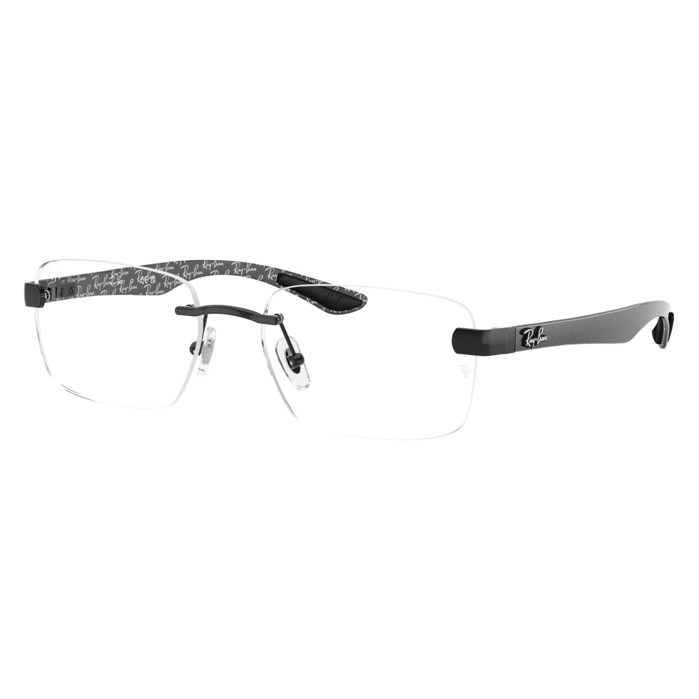 Ray - Ban Unisex Black Rx8423 2509 Optical Frames Metal Transparent Squared Normal - Image 3