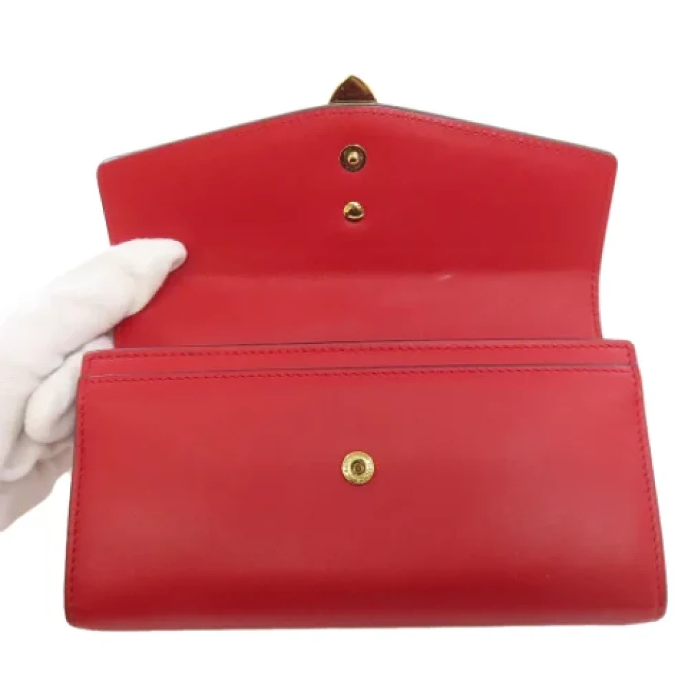 Gucci Vintage Pre-owned Leather wallets Red Dames