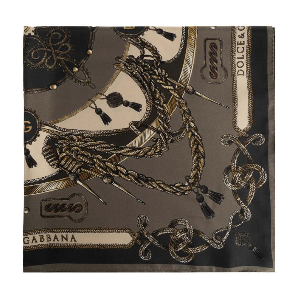 Dolce & Gabbana Mannelijk Groente Accessoires Heren, Groen, One Size, Zijden Sjaal