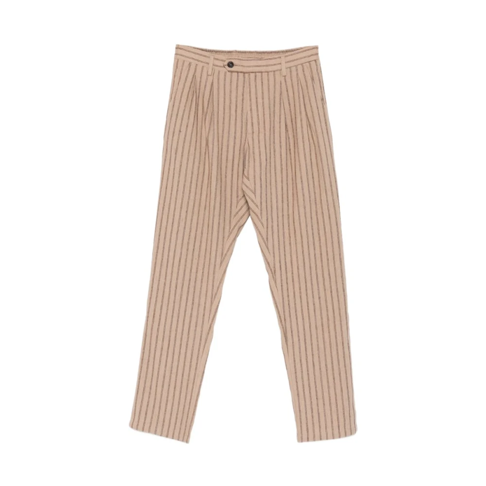 Mc2 Saint Barth , Suit Trousers, Male, Beige, L, Havier Striped Trousers