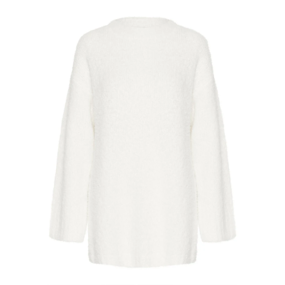 Cream Snow White Gebreide Pullover Trui White Dames