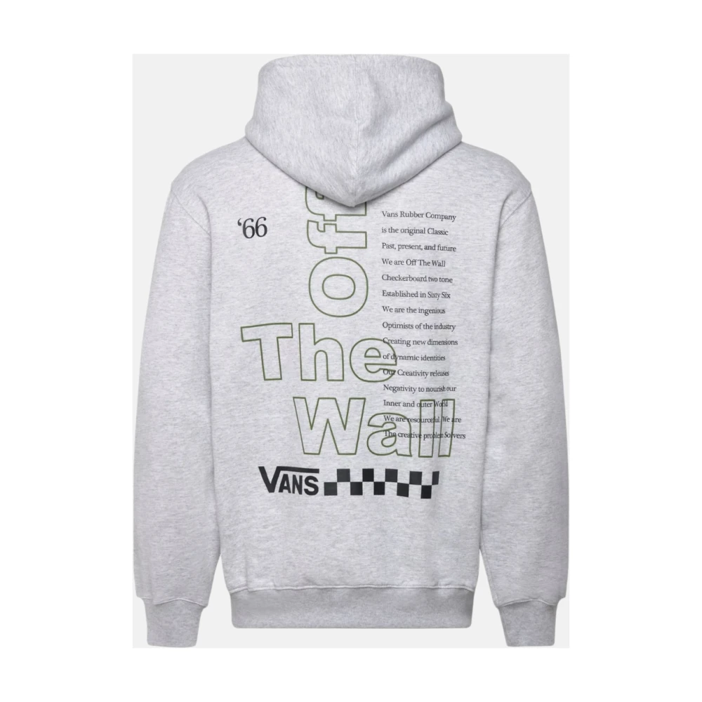 Vans Gedrukte Hoodie met Voorzak Gray Heren
