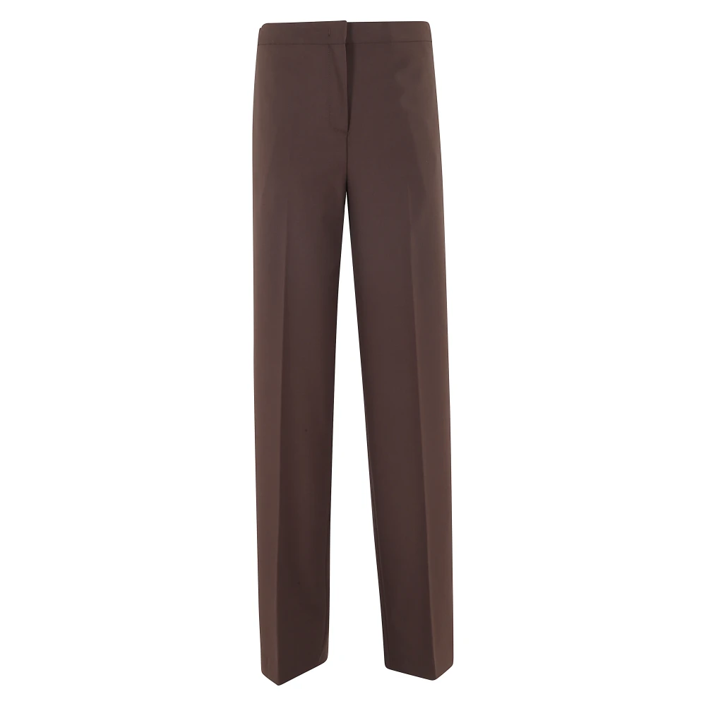 Semicouture Brown Lolita Trousers - Female - Straight Trousers - Xs - Trousers