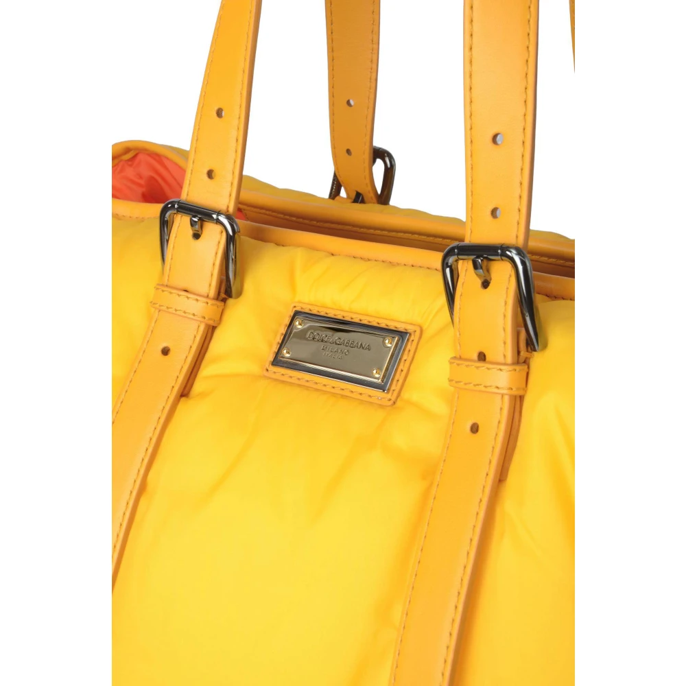 Dolce & Gabbana Heren Grote Stoffen Tas Yellow Heren