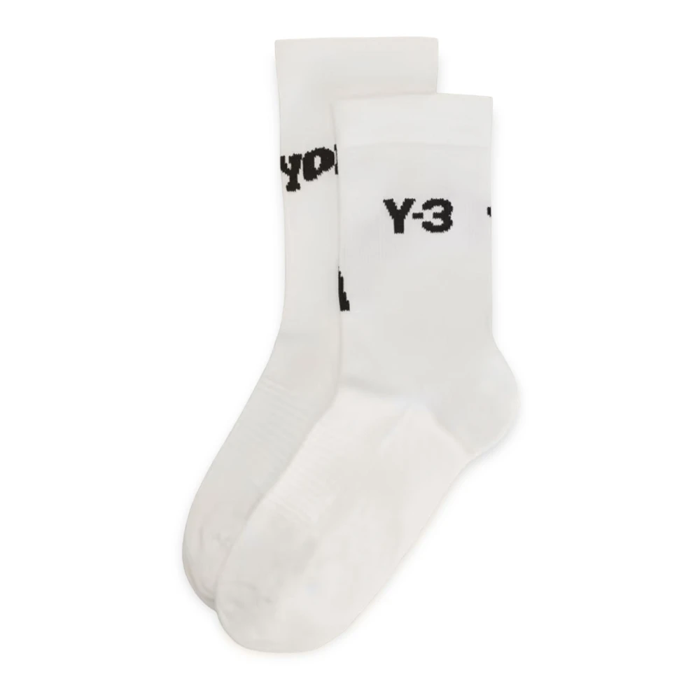 Y-3 Stijlvolle Crew Socks voor Mannen White Heren
