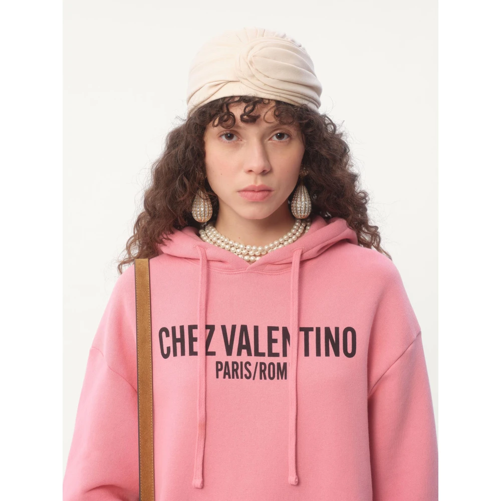 Valentino Garavani Roze Sweaters met Chez Valentino Print Pink Dames