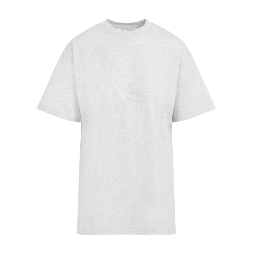 TotêMe Lichtgrijs Melange Katoenen T-shirt Gray Dames