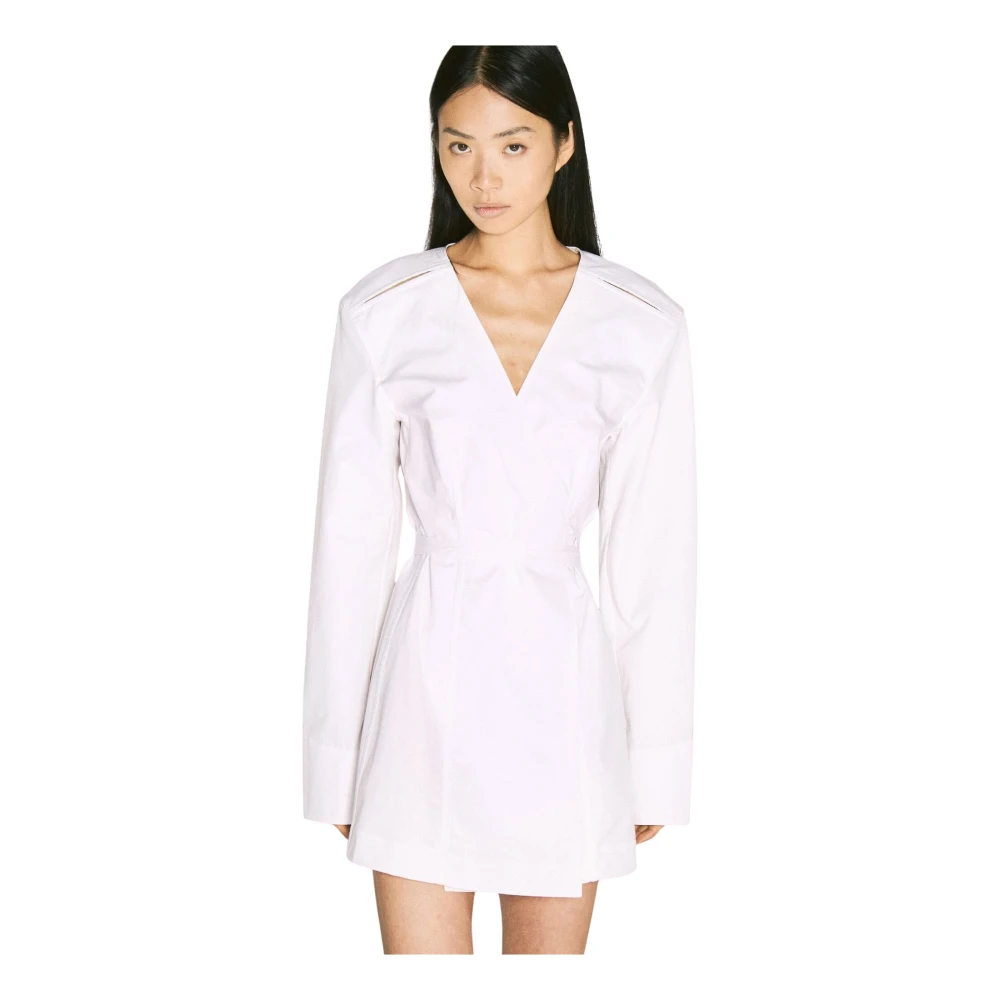 Alexander Wang Women's White Cotton Poplin Shirt Dress - Short Dresses - S - Dresses