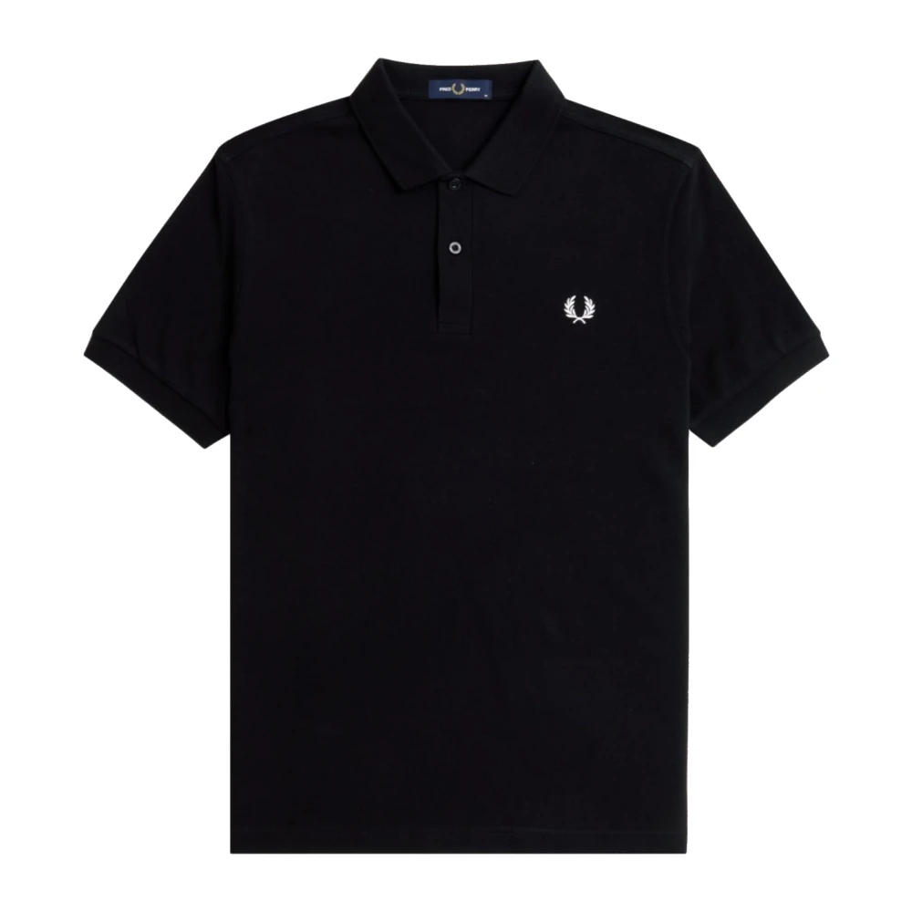 Fred Perry Men's Black Striped Collar Slim Fit Polo Shirt