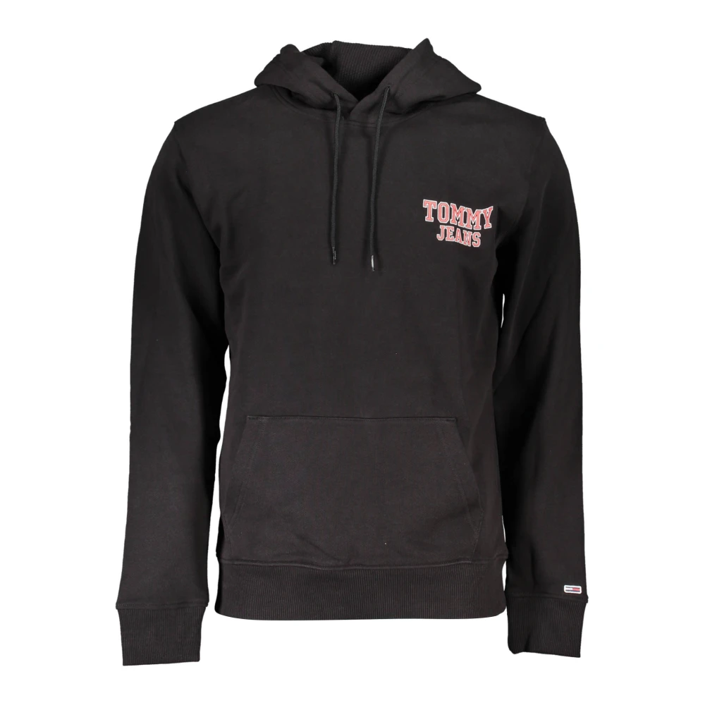 Tommy Hilfiger Men's Black Hoodie With Print And Logo - Hoodies - S- Sweatshirts & Hoodies