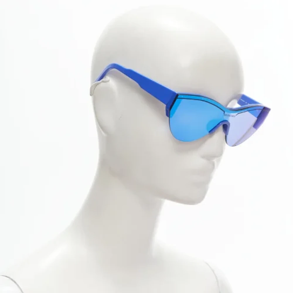 Balenciaga Vintage Pre-owned Acetate sunglasses Blue Dames