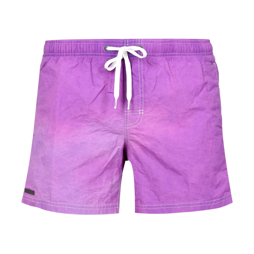 Sundek Men's Purple Golden Wave Sea Clothing - Beachwear - M - Swimwear