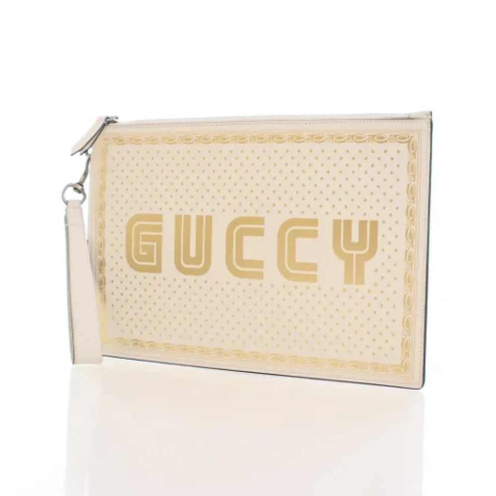 Gucci Vintage Pre-owned Leather gucci-bags Beige Dames