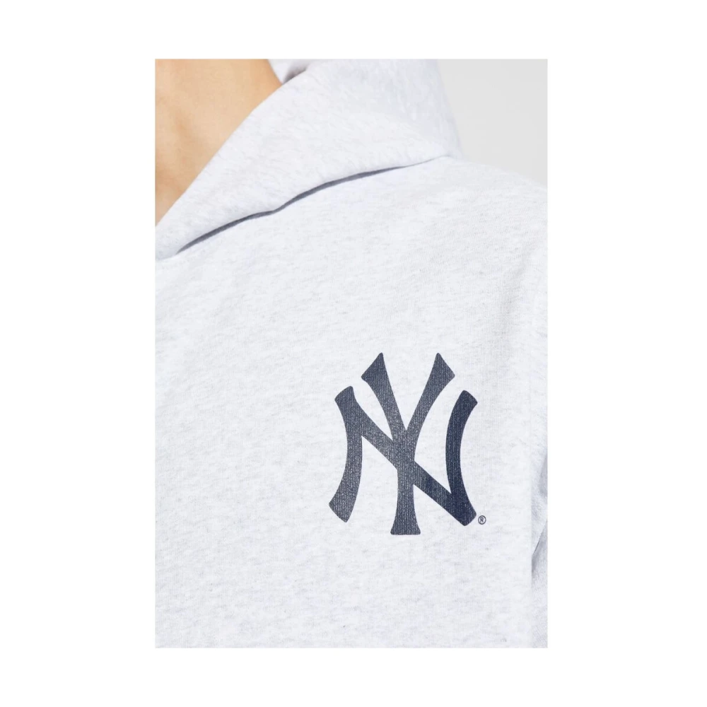 Sporty & Rich Sportieve Hoodie Logo Print Gray Dames