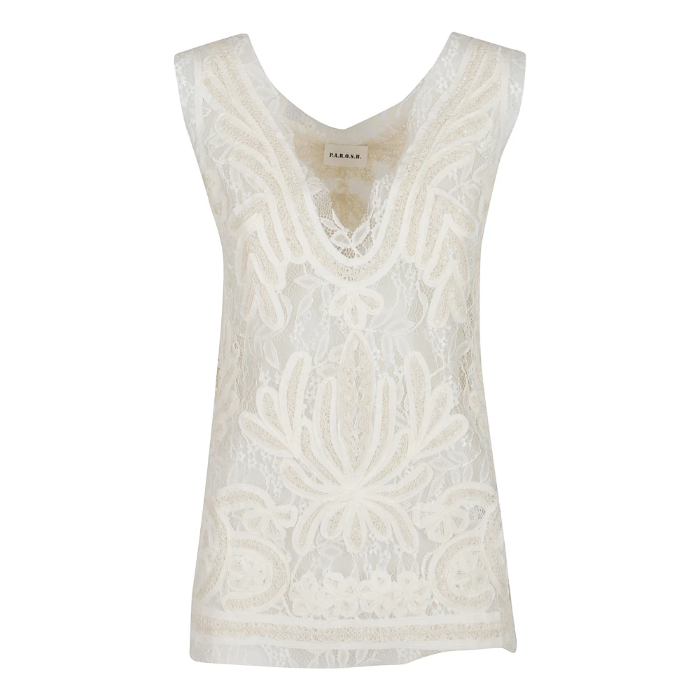 P.a.r.o.s.h. Nixie Tank Top Beige Dames