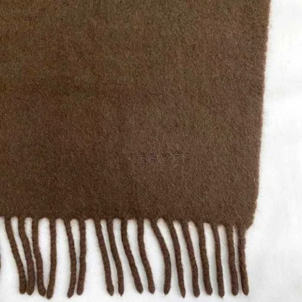 Hermès Vintage Pre-owned Wool scarves Brown Dames