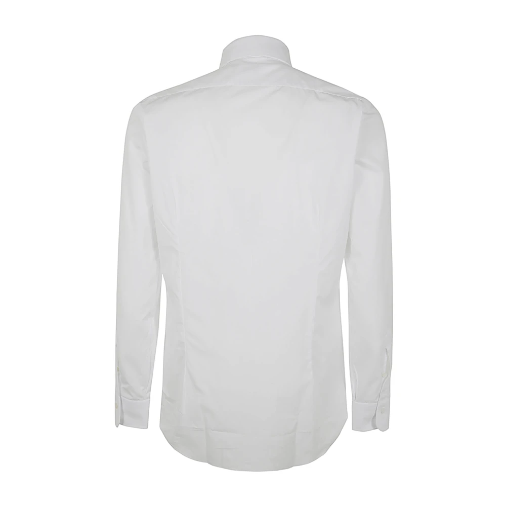 Barba Napoli Casual Neck Shirt White Heren