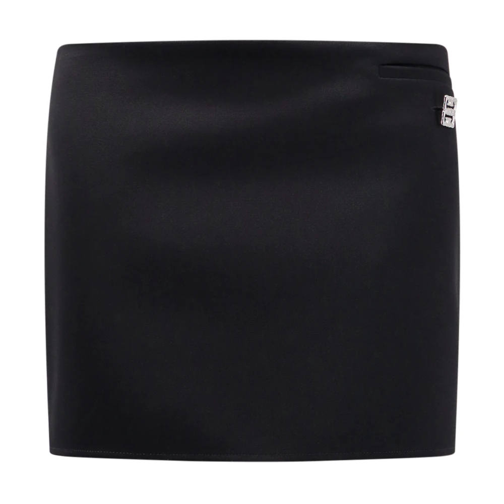 Givenchy Zwarte wollen rok met 4G-detail Black Dames