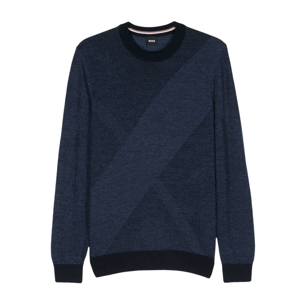 Boss Orange Stijlvolle Pullover voor Mannen Blue Heren