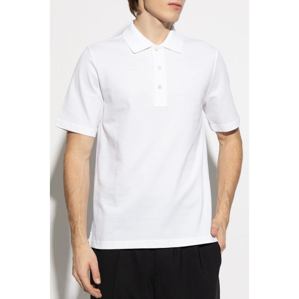 Lanvin Katoenen polo White Heren