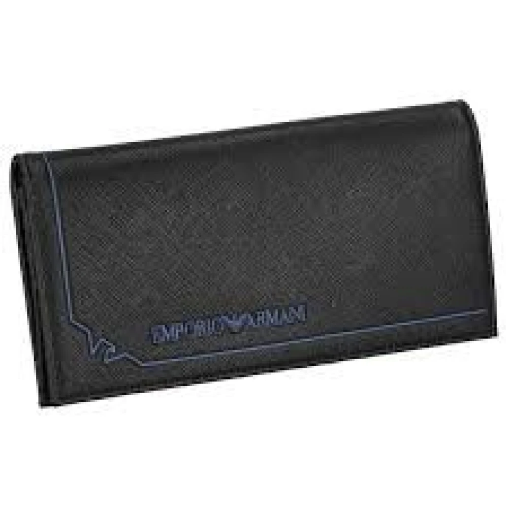 Emporio Armani Mannelijk Zwart Accessoires Heren, One Size, E Portemonnees & Pasjeshouders Y4r170y731e80001