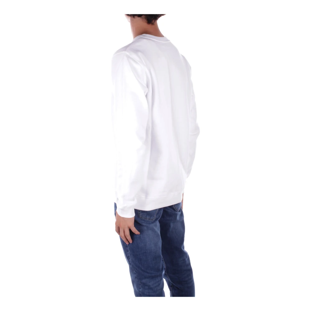 Dondup Witte Logo Zij Sweater White Heren