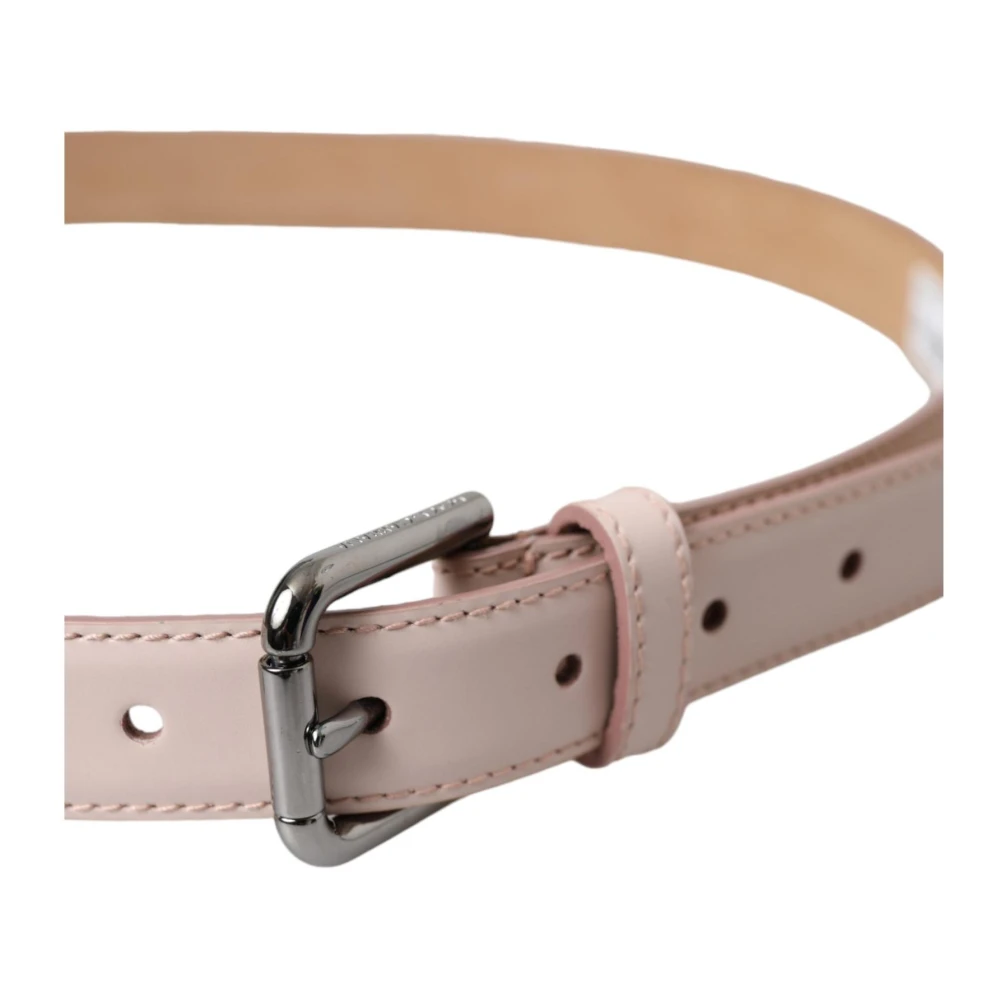 Dolce & Gabbana Lichtroze Leren Metalen Gesp Riem Pink Dames