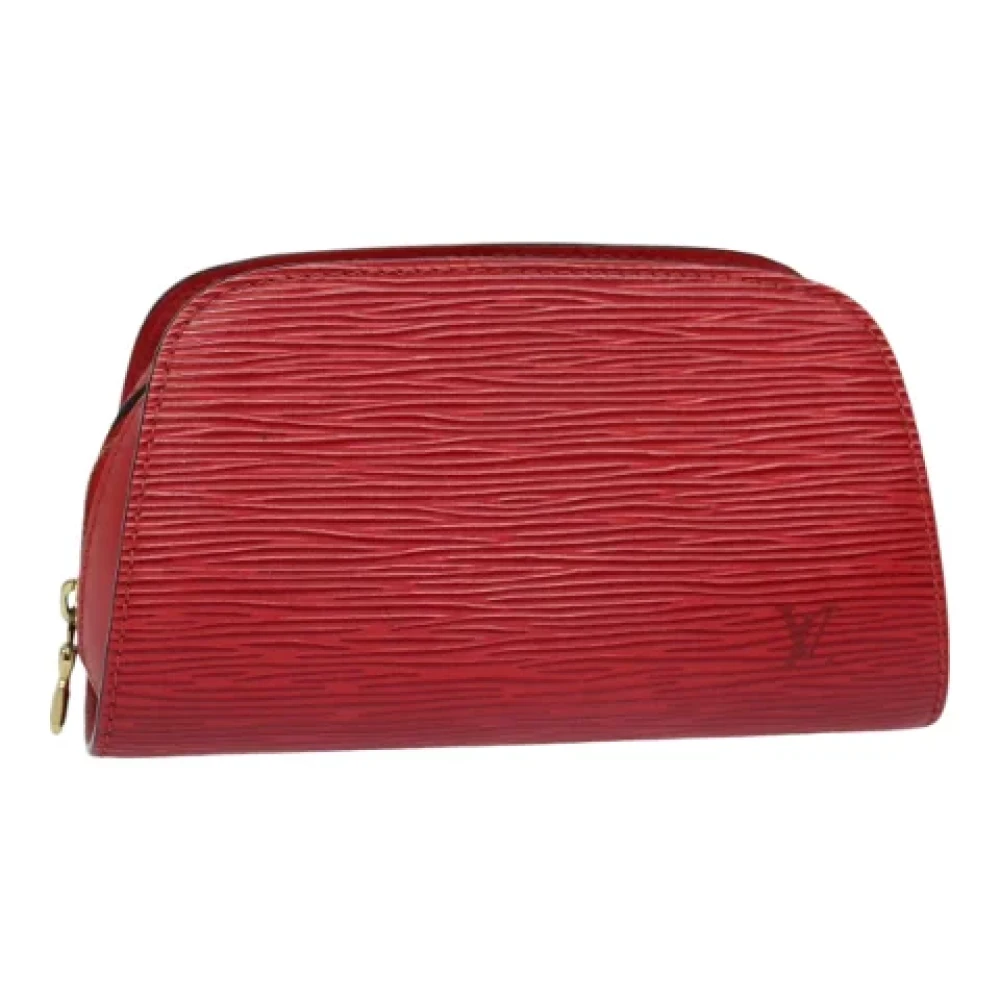 Louis Vuitton Vintage Pre-owned Leather pouches Red Dames