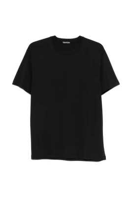 Lyocell Bomulls T-shirt med Rund Hals