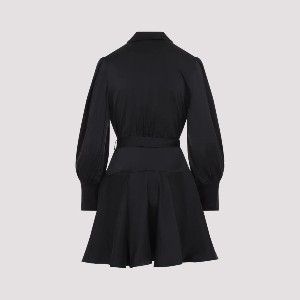 Zimmermann Zwarte Zijden Jurk Elegante Stijl Black Dames