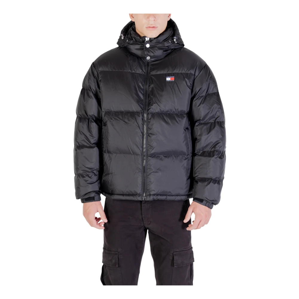 Tommy Jeans , Down Jackets, Male, Black, 2XL, Quilted Men's Puffer Jacket