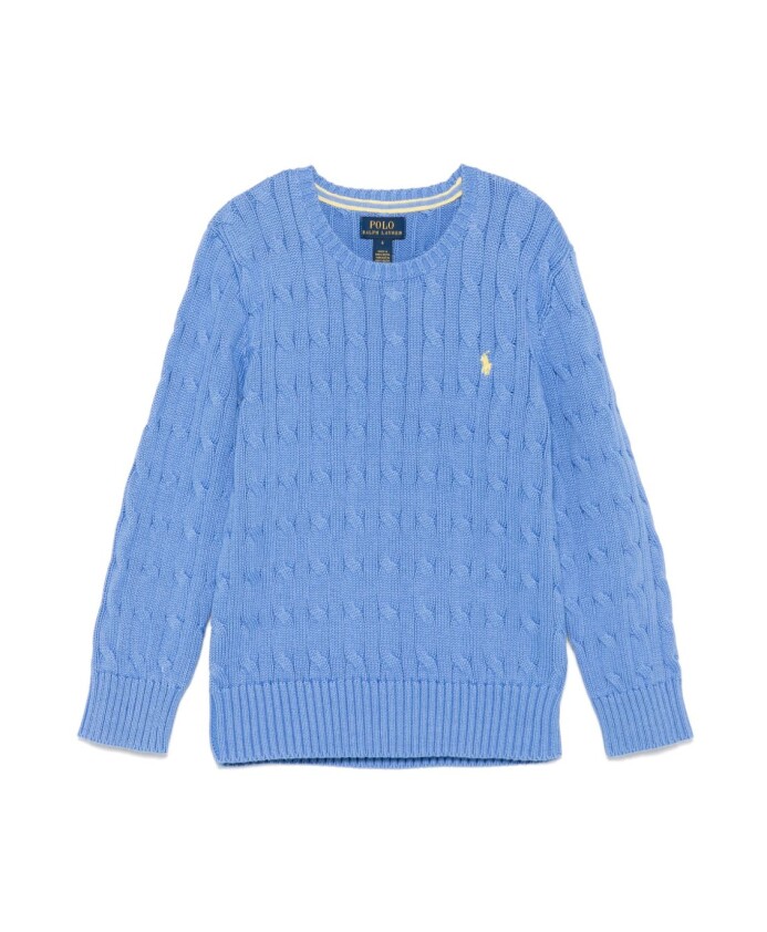 blue-sweater-with-pony-motif