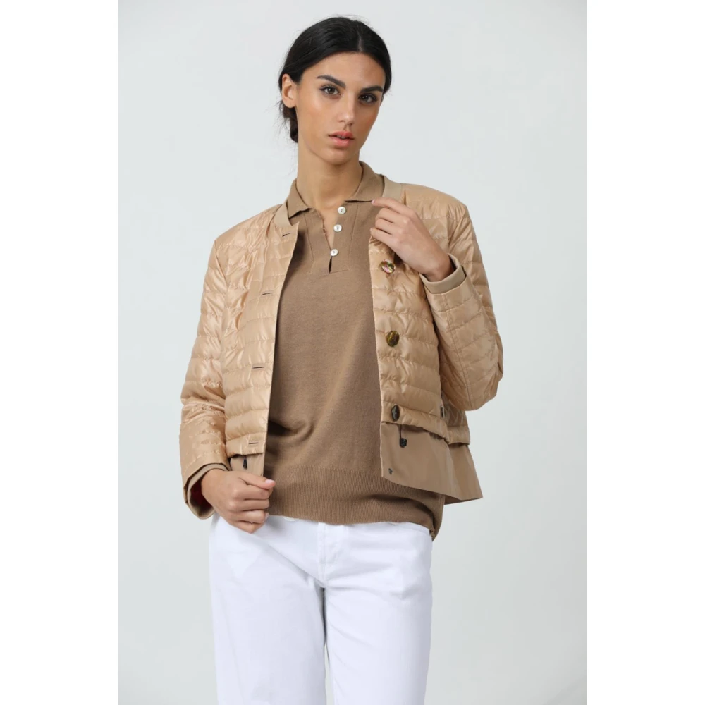 Alpha Studio Klassieke Polo Shirt Brown Dames