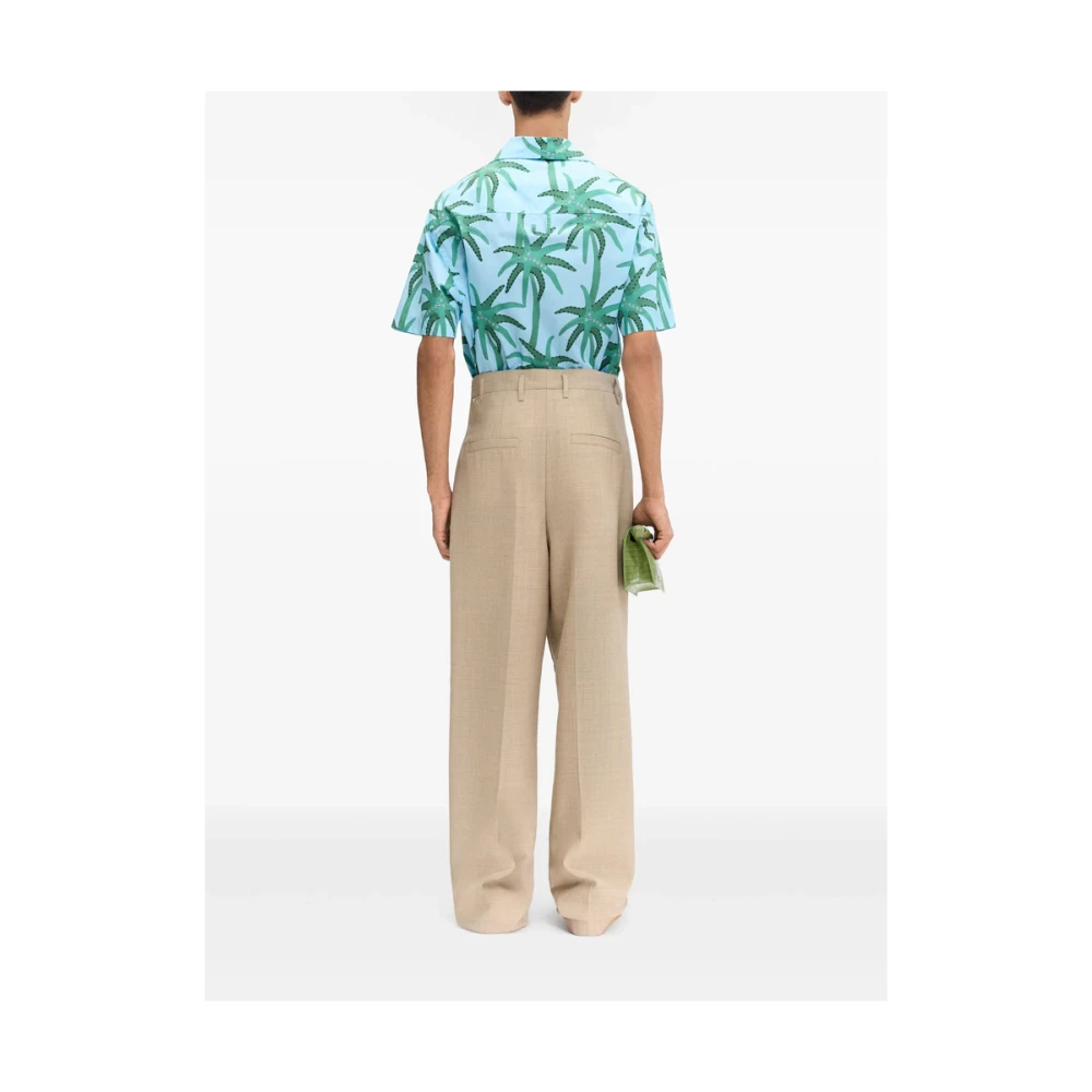 Jacquemus Blauwe Knoopshirt Korte Mouwen Multicolor Heren