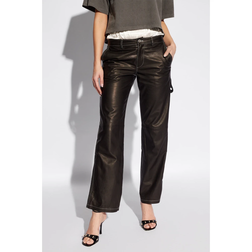 Halfboy Leren broek Black Dames