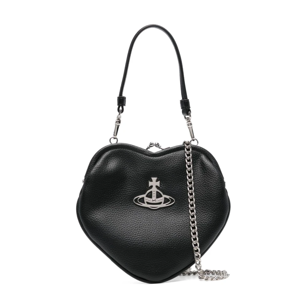 Vivienne Westwood Zwarte Schoudertas met Hartmotief Black Dames