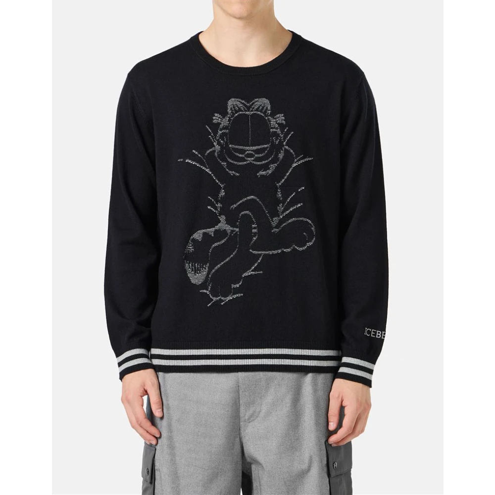 Iceberg Trui met Garfield ontwerp Black Heren