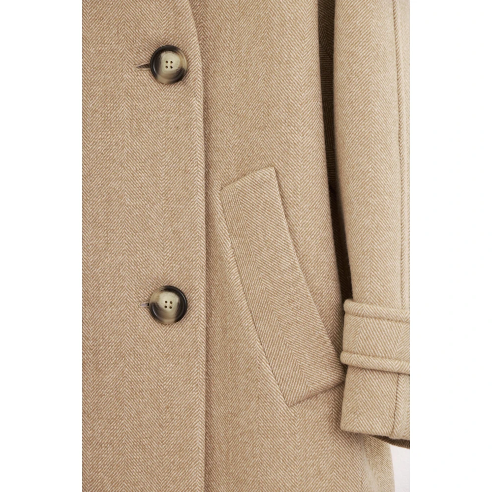 SPORTMAX Stijlvolle Jassen voor Vrouwen Beige Dames