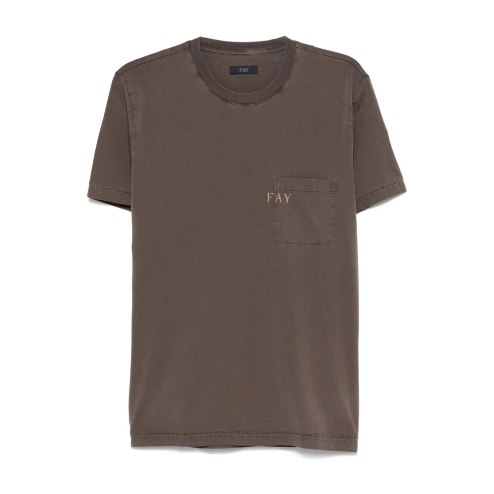 Fay Bruine T-shirt & Polo Combo Brown Heren